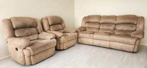 Recliner sofa set 3 2 with 4 reclining chairs