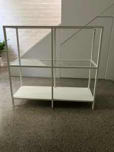 FOR FREE: Two White Ikea Vittsjo Shelving Units (Large and Small)
