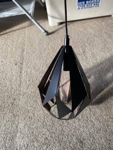 Geometric bronze/black pendant light