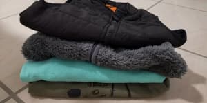 Size 2 winter bundle. Vests, hoodies, sleeping bag