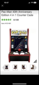 Pac-Man 40th Anniversary Edition 4 in 1 Counter Cade