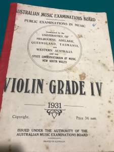 VINTAGE AMEB VIOLIN GRADE 5 MUSIC BOOK 1931