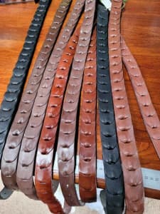 Kangaroo leather link belts 32mm wide