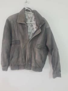 Leather jacket grey, Roger David, soft leather