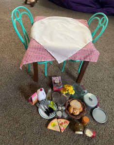 Dolls table and accessories