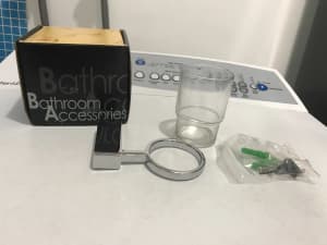 new bathroom accessories polished chrome glass tumbler holder