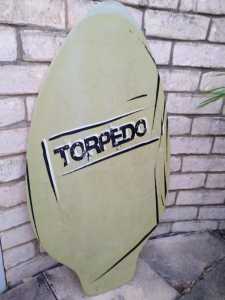 Torpedo wood skim board in good condition