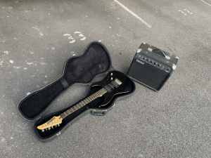 Yamaha Electric guitar with case and amp