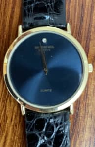 Vintage Raymond Weil Unisex Quartz Watch with Single Diamond