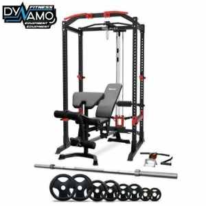 New Power Cage with Lat Pulldown, Bench and 120kg Olympic Barbell Set