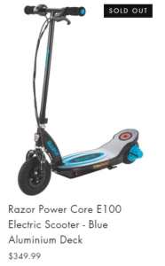 Razor Electric Scooter ($350 brand new price)