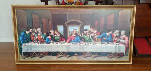 The Last Supper of Jesus.
Large Framed Print.MINT CONDITION