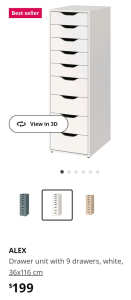 * SOLD PENDING PICK UP TODAY** IKEA 9 DRAWER CABINET - Great Condition