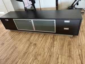 3 piece set entertainment/tv unit, lamp table/drawer and coffee table