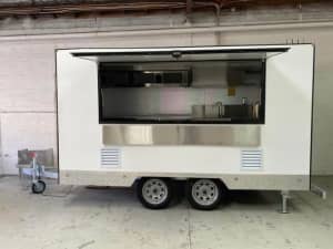 (Special Offer)4M Standard Food Trailer Food Van Catering Cart Ready