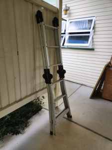 Foldable extension ladder