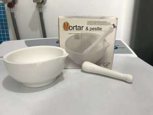 porcelain motar and pestle