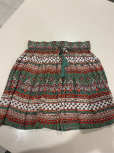 Sportsgirl Boho Mini Skirt - Size 6 (fit 6-10) - Great Condition