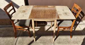 Wood Dining Table and Chairs 