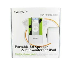 iPod VIDEO NANO MINI CHARGER - DGTEC PORTABLE SPEAKER & SUBWOOFER NEW