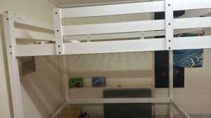 Ikea Stora loft bed with instructions/screws/ladder white