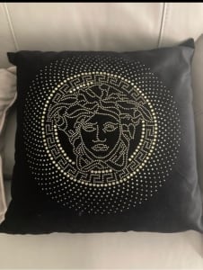 Versace Medusa Studs Velvet Cushions x2