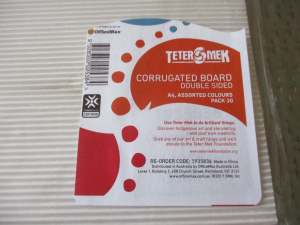 New - Double sided corrugated board A4 - 30 sheets -$8 pk or 4 for $20