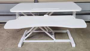 Desk Riser Height Adjustable Sit Stand White
