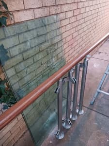Glass balustradeposts and rail