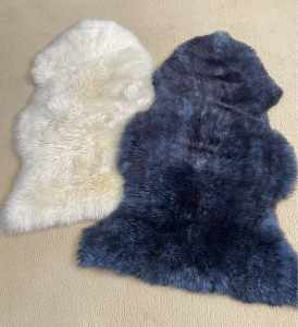 Pair of Lage Sheepskin Rugs / Throws