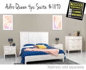 DISCOUNTED BED ROOM SUITE! Adro 4pc Bedroom Suite