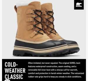 Sorel Men’s Caribou Snow Boots NEW Size 12
