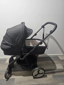 Pram bassinet convert to stroller