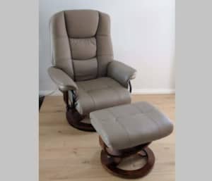 Large Recliner and Foot Stool