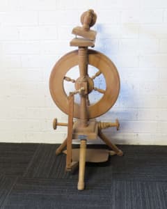 Vintage spinning wheel, made by J H Wilson, excellent condition. 