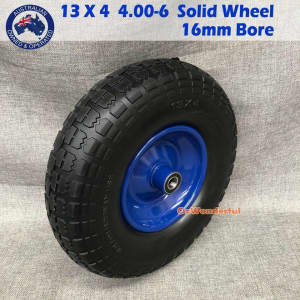 13x4 4.00-6solid16mm Bore Wheel barrow Tyre Wheel Wheels Puncture Tyre Clayton Monash Area Preview