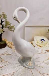 Vintage Lladro Porcelain Goose Figurine - Handmade In Spain