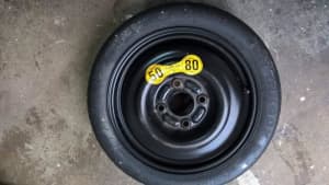 Mitsubishi Colt rg space saver spare wheel,tyre 115/70/15,rim ,