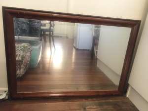 Mirror (large wall ) timber Framed,nice piece.reduced now $30