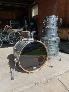 Pearl Vision SST Birch Blue Oyster Wrap Drum Kit 4 Piece