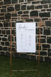 Wedding/Event A1 rose gold stand for hire