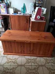Large Wooden trunk,blanket box,