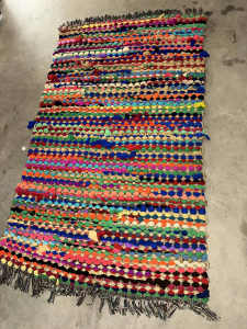 Colourful woven rug
