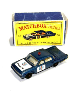 Lesney Matchbox regular wheels Ford Fairlane Police Car no 55