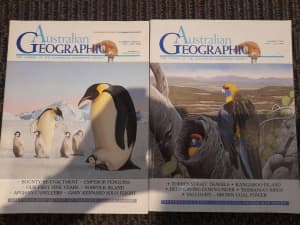 2 Australian geographic magazines from 1988 and 1990
