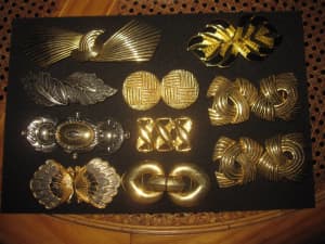Bulk Lot 70 Vintage Belt Buckles Metal Brass Bakelite Resin Plastic