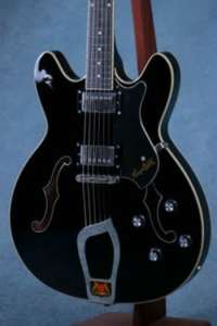 Hagstrom Viking Semi Hollow Body Electric Guitar w/Case - Black