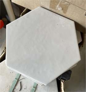 Hexagon tiles - matte blanco/white - 175x200mm