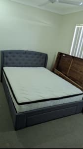 Queen bed & mattress sold together 