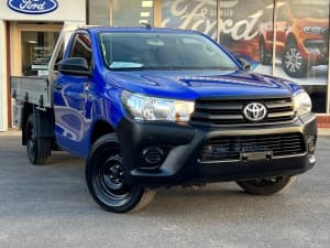 2018 Toyota Hilux TGN121R Workmate 4x2 Blue 5 Speed Manual Cab Chassis